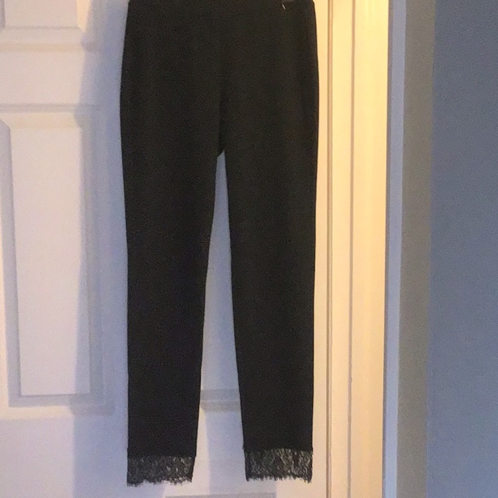 Michael Kors lace trim black leggings.
